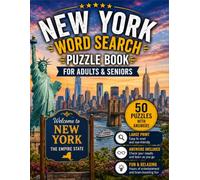 New York Word Search Book for Adults & Seniors: 50 Large Print Word Search Puzzles Featuring Niagara Falls, Adirondacks, Finger Lakes, Hudson River, ... & More (USA States Word Search Series)