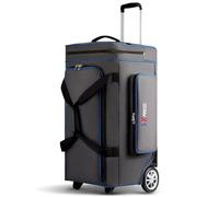 New York XPress Bolsa de viaje de mano, bolsa de lona plegable de 31 pulgadas con 2 ruedas y asa, ruedas más grandes, ligera, fácil de llevar, para hombres y mujeres, negro, azul, Bolsa de viaje