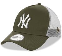 New York Yankees New Era Liga Esencial Verde Oliva a-Frame Trucker Cap