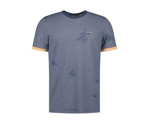 New Zealand Auckland NZA 70LC30PL, Blue/Helecho-print, medium, Estilo casual
