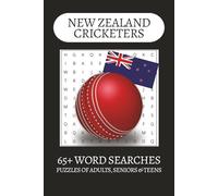 New Zealand Cricketers Word Search Puzzle Book: Word Searches with Easy to Read Print about New Zealand Cricketers, Cricket, Cricket Bats and more | ... . Gift for Vacations, Holiday and Free Times