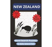 New Zealand Word Search Puzzle Book: Celebrating Kiwi Life, Nature & Culture 55 Large Print Puzzles for Adults, Seniors & Teens