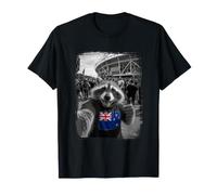 New Zealander Flag Raccoon Selfie Funny New Zealand Kiwi Camiseta