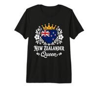 New Zealander Queen New Zealand Flag Proud Woman Camiseta Premium