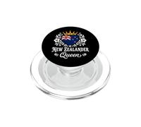 New Zealander Queen New Zealand Flag Proud Woman PopSockets PopGrip para MagSafe