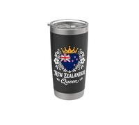 New Zealander Queen New Zealand Flag Proud Woman Vaso térmico de acero inoxidable de doble pared