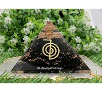 NewAgeHealings Shungite Crystal Orgonite Pyramids with Cho KU Rei Symbol | Orgone Generator Crystal Pyramids for Positive Energy (Orgone Pyramid EMF Protection)