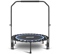 Newan Mini cama elástica silenciosa de 40 pulgadas con barra de mango ajustable, trampolín de fitness, rebotador, entrenamiento cardiovascular para adultos, límite máximo de 330 libras