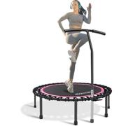 Newan Mini trampolín silencioso de 48 Pulgadas con Mango de Espuma Ajustable, trampolín de Ejercicio pequeño para Interiores y Exteriores, límite máximo de 330 Libras