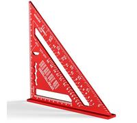 Newaner 180 mm Escuadra carpintero, Regla Triangular Métrica de Aluminio, Triángulo de Carpintería Engrosado 45-90 Grados, Herramientas de Carpintero para Medir, Marcar, Cortar (rojo)