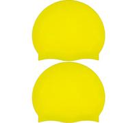 Newaner 2 Piezas Gorro de natación de Silicona para niños, protección para los oídos, Recubrimiento Ripstop para Mayor Resistencia al Deslizamiento, Gorros de baño Infantiles para niño niña(Amarillo)