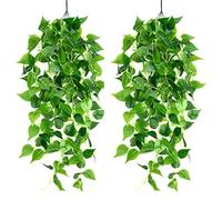 Newaner 2 Piezas Plantas Colgantes Artificiales, 100 Cm Planta Colgante SimulacióN Hiedra Verde Eneldo Guirnalda Colgante para Boda JardíN BalcóN Dormitorio Interior DecoracióN de La Pared