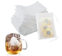 Newaner 300 Piezas Bolsas de Te Vacias, 7cm X 9cm Telas No Tejidas Bolsas Te con Cordón, Bolsitas De Te para Té Fragante, Especias, Vainilla, Lavanda, Café