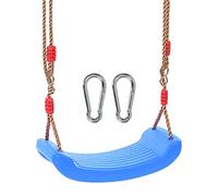 Newaner Asiento de Columpio de Plástico, para Niños, Columpio Infantil para Jardín, Ajustable en Altura (Azul)