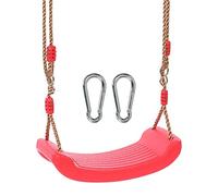 Newaner Asiento de Columpio para Niños, de Plástico, Infantil para Jardín, Ajustable en Altura(Rojo)