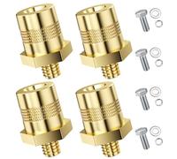Newaner Bornes Bateria Coche 12V(4 Pcs), Par de Adaptadores Terminales de Automóvil con Rosca Externa, Conectores Terminal M8 Borne de Latón, de Batería para Baterías de Litio para Automóviles