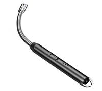 Newaner Encendedor Electrico Cocina Arco USB Recargable Largo Antiviento 360 Flexible Mecheros de Gas Velas Aromáticas Chimenea Barbacoa(Negro)