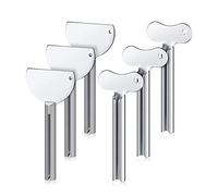 Newaner Exprimidor de Tubos de Acero Inoxidable 6 Piezas, Exprimidor de Pasta de Dientes, Exprimidor Pasta Dientes para Cosméticos, Betún, Pigmentos, Apto para Cocina, Baño, Estudio