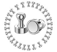 Newaner Imanes 28 Piezas, Imanes Neodimio con Caja de Almacenamiento, Imanes Fuertes, Imanes Potentes de 12X16mm para Pizarra Tablero Tablón de Anuncios Magnetico Refrigerador Mini Imán Portátil
