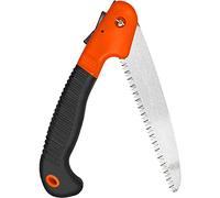 Newaner Serrucho de Poda Plegable de 180mm,Sierra de Mano Plegable Mango Antideslizante - Ajustable - Cierre de Seguridad,Sierra de mano premium para jardinería, camping, poda de ramas(naranja)