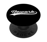 Newark New Jersey Vintage Cursivo US Ciudad Nombre Retro Deportes PopSockets PopGrip Adhesivo