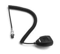 NEWASHAN Micrófono de mano para President CB Ham Marine Radio Transceptor Harry Johhny Walker Johnson Lincoln II McKinley Redondo 6 Pin Hombro Solapa Altavoz Micrófono Clip Trasero Micro DNC 520 U/D