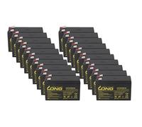 Newave PowerVario PVO11LI/1,5K - 3 baterías de 12 V 9 Ah AGM de fieltro de plomo (WP1236W), Faston de 6,3 mm, sin mantenimiento, apto para aplicaciones UPS