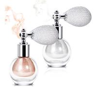 NewBang 2 piezas de polvos iluminadores en aerosol con purpurina, polvos brillantes, polvos brillantes, maquillaje en aerosol para rostro y cuerp