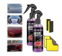 Newbeeoo 3 en 1 Spray de Recubrimiento Cerámico de Alta Protección para Automóviles, Agente de Renovación Multifuncional (2 Piezas)