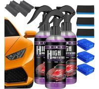 Newbeeoo Car Coating Spray,3 in 1 High Protection Quick Car Coating Spray,Ceramic Car Coating Spray,Nano Scratch Repair Spray for Cars (3 pcs)