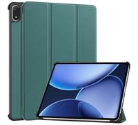 Newbillion Funda Compatible con OPPO Pad4 Pro de 13,2 Pulgadas 2025 Tableta, Cubierta Ultra Fina con Carcasa Trasera Rígida Antichoque con Soporte, Auto Sueño/Despertar, Verde Oscuro
