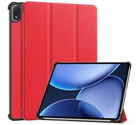 Newbillion Funda Compatible con OPPO Pad4 Pro de 13,2 Pulgadas 2025 Tableta, Cubierta Ultra Fina con Carcasa Trasera Rígida Antichoque con Soporte, Auto Sueño/Despertar, Rojo