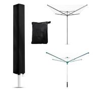 Newbob Cubierta de Línea de Tendedero Rotativa Universal, Cubierta Impermeable para Tendedero de Ropa con Cremallera, 420D Oxford Cubierta Giratoria Resistente a Intemperie(165x16x16cm)