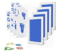 Newborn Baby Footprint Set - Baby Footprint and Hands, Gifts for Newborns Babies, Dog Footprint, Cats Footprint, Ink Does Not Contact Skin (Blue)