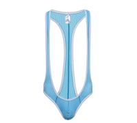 NewBull Tanga Borat Mankini para Hombre Sexy Jockstrap Bañador Suspensorio V Sling Ropa Interior Transpirable Traje de Baño Cosplay Body de Fiesta Pijama Lencería Divertida para Valentín