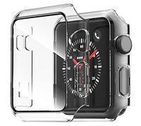 NEW'C 2 Pack Funda + Protector de Pantalla para Apple Watch Series 3/2/1 42mm - Funda con protección de Vidrio Templado incorporada para Apple Watch 42mm Serie 3/2/1 - Transparent