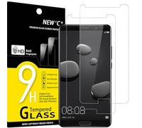 NEW'C 2 Piezas, Protector Pantalla para Huawei Mate 10, Cristal templado Antiarañazos, Antihuellas, Sin Burbujas, Dureza 9H, 0.33 mm Ultra Transparente, Ultra Resistente