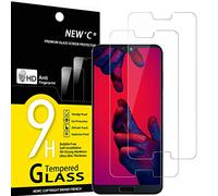 NEW'C 2 Piezas, Protector Pantalla para Huawei P20 Pro, Cristal templado Antiarañazos, Antihuellas, Sin Burbujas, Dureza 9H, 0.33 mm Ultra Transparente, Ultra Resistente