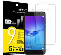 NEW'C 2 Piezas, Protector Pantalla para Huawei Y6 (2017), Cristal Templado Antiarañazos, Antihuellas, Sin Burbujas, Dureza 9H, 0.33 mm Ultra Transparente, Ultra Resistente