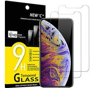 NEW'C 2 Piezas, Protector Pantalla para iPhone 11 Pro MAX y iPhone XS MAX (6,5 Pulgadas), Cristal templado Antiarañazos, Antihuellas, Dureza 9H, 0.33 mm Ultra Transparente, Ultra Resistente