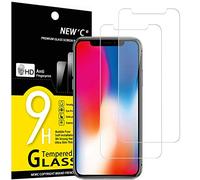 NEW'C 2 Piezas, Protector Pantalla para iPhone 11 Pro y iPhone X y iPhone XS, Cristal templado Antiarañazos, Antihuellas, Sin Burbujas, Dureza 9H, 0.33 mm Ultra Transparente, Ultra Resistente