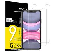 NEW'C 2 Piezas, Protector Pantalla para iPhone 11 y iPhone XR (6,1 Pulgadas), Cristal templado Antiarañazos, Antihuellas, Sin Burbujas, Dureza 9H, 0.33 mm Ultra Transparente, Ultra Resistente