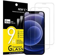 NEW'C 2 Piezas, Protector Pantalla para iPhone 12 Mini (5,4 Pulgadas), Cristal templado Antiarañazos, Antihuellas, Sin Burbujas, Dureza 9H, 0.33 mm Ultra Transparente, Ultra Resistente