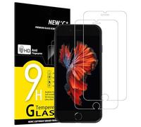 NEW'C 2 Piezas, Protector Pantalla para iPhone 6 y iPhone 6S (4,7 Pulgadas), Cristal templado Antiarañazos, Antihuellas, Sin Burbujas, Dureza 9H, 0.33 mm Ultra Transparente, Ultra Resistente