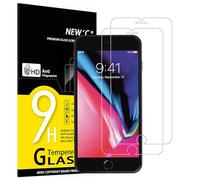 NEW'C 2 Piezas, Protector Pantalla para iPhone 7 Plus y iPhone 8 Plus, Cristal Templado Antiarañazos, Antihuellas, Sin Burbujas, Dureza 9H, 0.33 mm Ultra Transparente, Ultra Resistente
