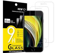 NEW'C 2 Piezas, Protector Pantalla para iPhone SE 3/2 (modelo 2022/2020) 4,7 Pulgadas, Cristal Templado Antiarañazos, Antihuellas, Sin Burbujas, Dureza 9H, Ultra Resistente