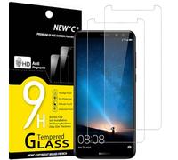 NEW'C 2 Piezas, Protector Pantalla para Mate 10 Lite, Cristal templado Antiarañazos, Antihuellas, Sin Burbujas, Dureza 9H, 0.33 mm Ultra Transparente, Ultra Resistente