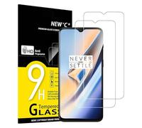 NEW'C 2 Piezas, Protector Pantalla para One Plus 6T, One Plus 7, Cristal templado Antiarañazos, Antihuellas, Sin Burbujas, Dureza 9H, 0.33 mm Ultra Transparente, Ultra Resistente
