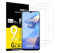 NEW'C 2 Piezas, Protector Pantalla para Oppo A16 (6,52 Pulgadas), A16s, Cristal templado Antiarañazos, Antihuellas, Sin Burbujas, Dureza 9H, 0.33 mm Ultra Transparente, Ultra Resistente