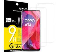 NEW'C 2 Piezas, Protector Pantalla para Oppo A54 5G, Oppo A74 5G, Cristal templado Antiarañazos, Antihuellas, Sin Burbujas, Dureza 9H, 0.33 mm Ultra Transparente, Ultra Resistente
